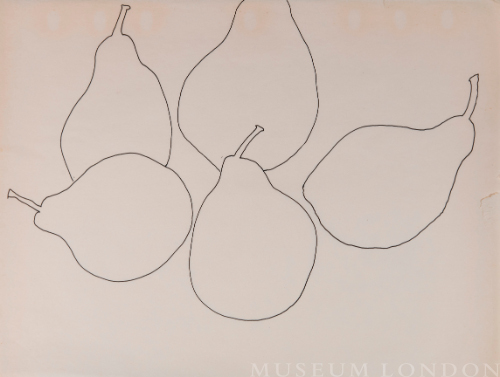 Untitled (contour drawing of pears)