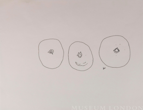 Untitled (contour drawing of oranges)