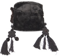 Beaver Muff with Embroidered Tassels
