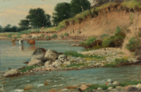Cattle Watering, Thames River