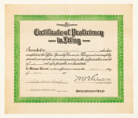 Certificate of Proficiency in Filing