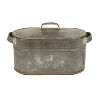 Toy, Tin Washer with Hand Wringer and Lid