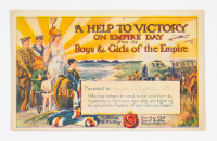 "A Help to VIctory on Empire Day", Certificate Presented to Louise Wyatt