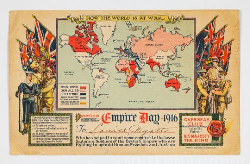 "Empire Day, 1916", Certificate Presented to Louise Wyatt