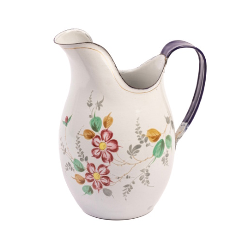 Painted Enamel Pitcher