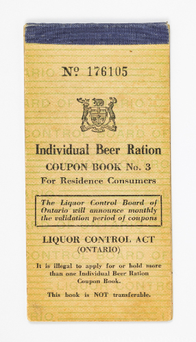 Individual Beer Ration Coupon Book No. 3