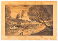 Lithograph of the Victoria Sinking