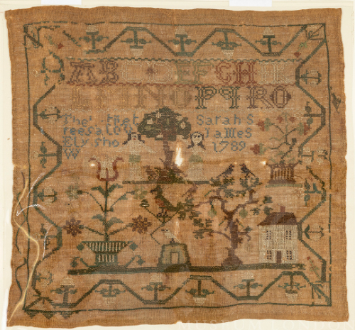 Sampler with "Garden of Eden" Motif