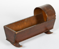 Wooden Doll Cradle with Hood