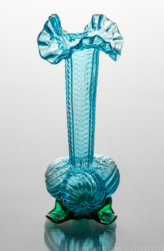 Blue Glass Bud Vase