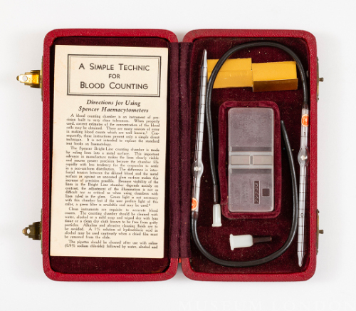 Spencer Bright Line Hemocytometer in Case with Instructions