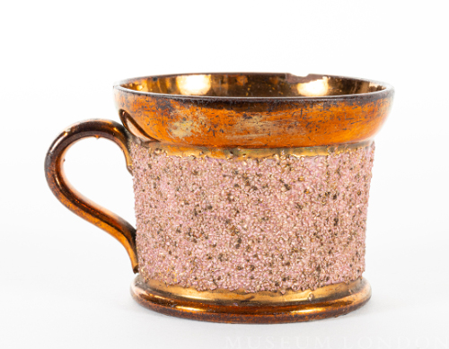 Copper and Pink Lustreware Mug