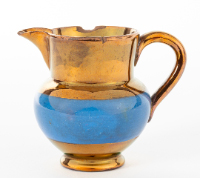 Small Copper and Blue Cream Pitcher