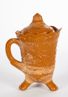 Opaque Brown Glass Cream Pitcher