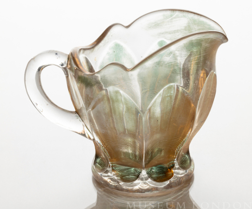 Glass Cream Pitcher with Gilded Glaze