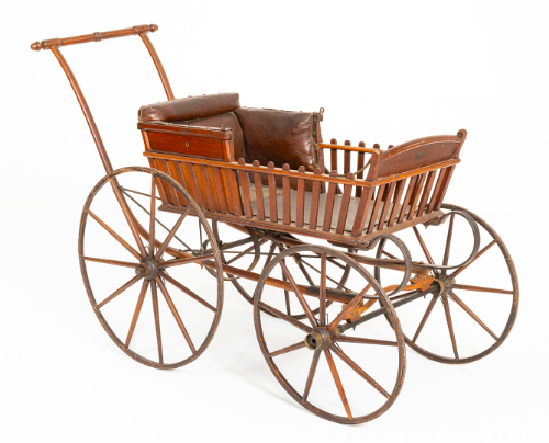 Handmade Baby Carriage with Folding Hood