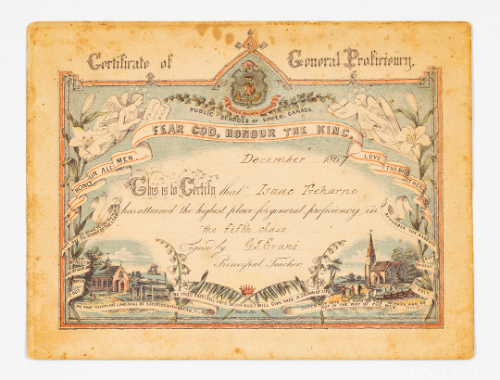 General Proficiency Certificate, School S S No.1, London Township