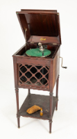 Edison Victrola Phonograph and Records