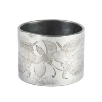 Silver Napkin Ring (Butterfly Motif)