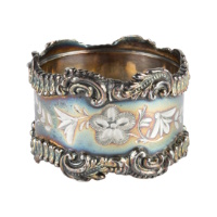 Silver Napkin Ring (Floral Motif)