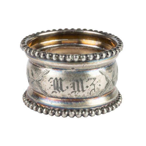 Silver Napkin Ring ("M.M.Z.")
