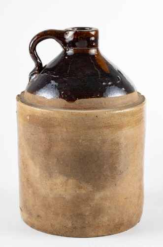 Stoneware Jug with Dark Brown Glaze