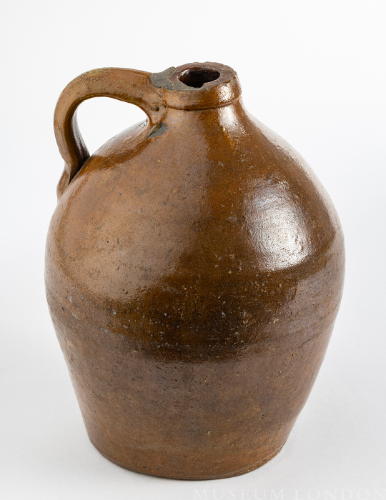 Brown Glazed Stoneware Jug