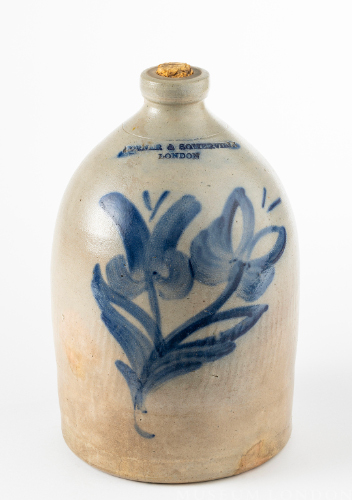 Tall Grey Stoneware Jug