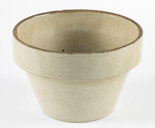 Light Beige Flowerpot-Style Butter Crock