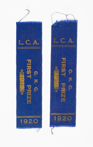 L.C.A. C.K.C. First Prize Ribbon