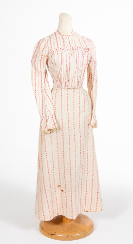 White and Pink Cotton Dress