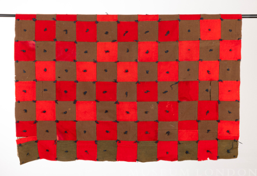 Green and Red Wool Quilt