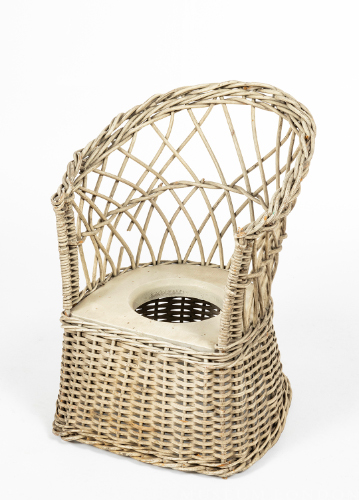 Child's Wicker Commode