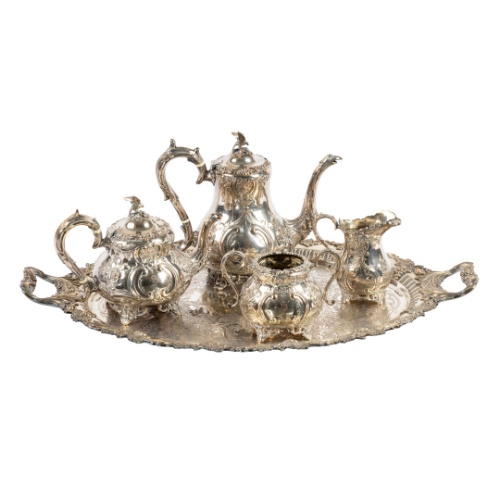 Electroplated Copper Tea Service