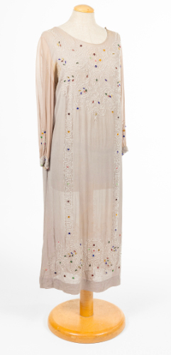 Grey Crepe Beaded Dress, Smallman & Ingram