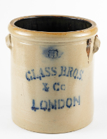 Glass Bros. Stoneware Butter Crock