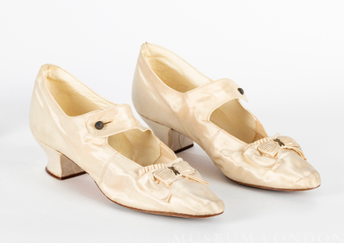 Cream Satin Shoes