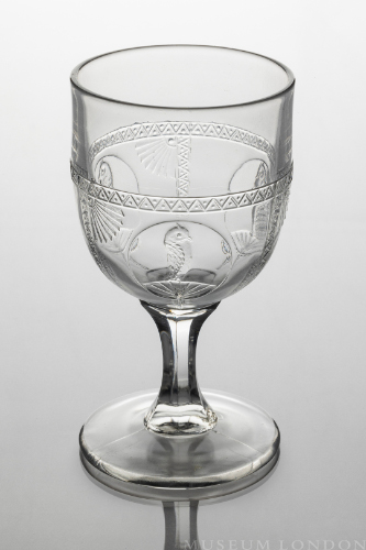 Glass Goblet (Owl in Fan)