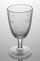 Etched Glass Goblet