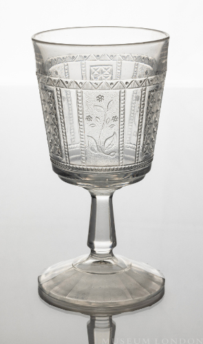 Glass Goblet (Paneled Forget-Me-Not)