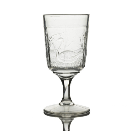 Glass Goblet (Swimming Swans)