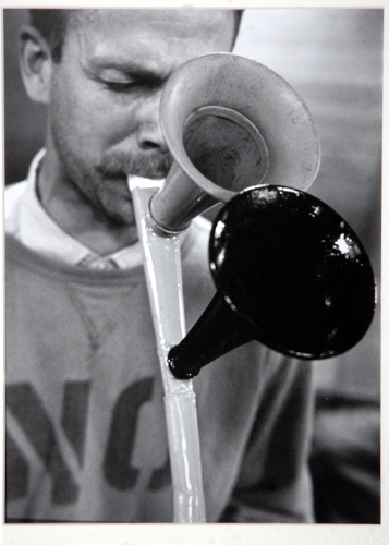 IN THE CHLO STUDIO.  GREG CURNOE, OCTOBER 1966