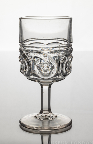 Glass Goblet (Interlocking Crescents)