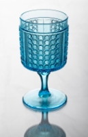 Blue Glass Goblet (Thousand Eye Three Panel)