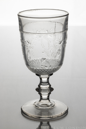Glass Goblet (Frog and Spider)