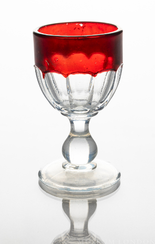 Ruby Flashed Wine Glass (Short Loops)