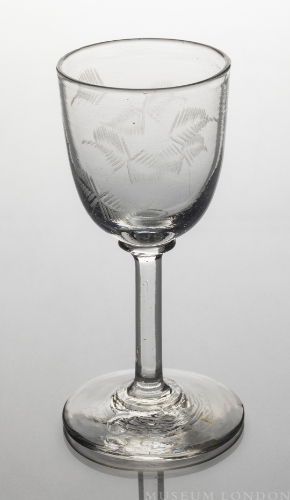 Etched Wine Glass