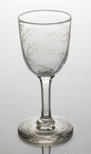 Etched Wine Glass