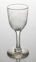 Etched Wine Glass