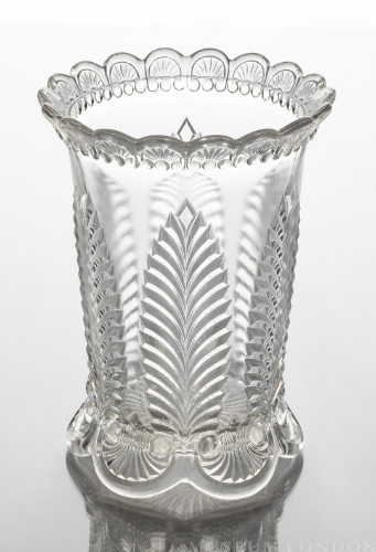 Glass Celery Vase (Palm and Scroll)